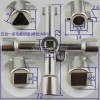 十字多功能鑰匙 配電機箱控制柜 內(nèi)三四角 一字S形翼形鋅合金鑰匙